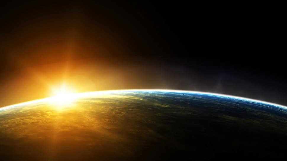 Sun action over earth